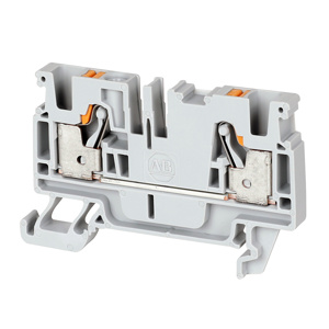 Rockwell Automation 1492-P IEC Push-in Feed-thru Terminal Blocks Push-in 1 Level, 2 Point (Side A: 1, Side B: 1) 26 - 10 AWG