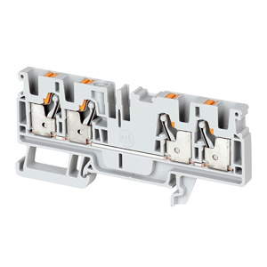 Rockwell Automation 1492-P IEC Push-in Feed-thru Terminal Blocks Push-in 1 Level, 4 Point (Side A: 2, Side B: 2) 26 - 10 AWG