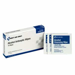 First Aid Only® Antiseptic Alcohol Wipes Isopropyl Alcohol 10 Wipes per Box