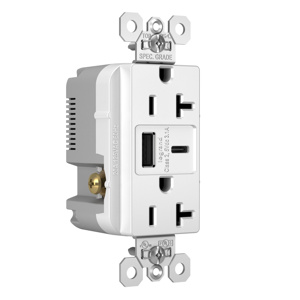 TR20USBACW20A 125V DUP TR REC USB A/C
