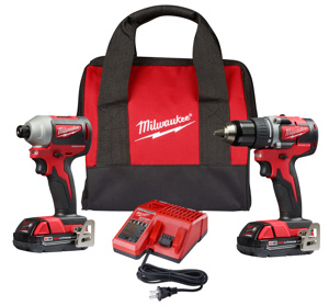Milwaukee M18™ Compact Brushless 2-Tool Combination Kits 1/2 in Drill/Driver, 1/4 in Hex Impact Driver 18 V