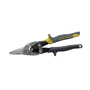 Klein Tools Aviation Snips with Wire Cutter Straight Straight Cut/Wide Curve - 18 Gauge Steel, 22 Gauge Stainless Steel