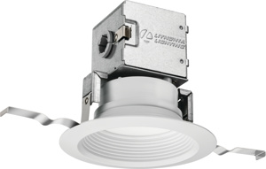 Lithonia 4JBKRD Recessed LED Downlights 120 V 9 W 4 in 3000 K Matte White Dimmable 695 lm