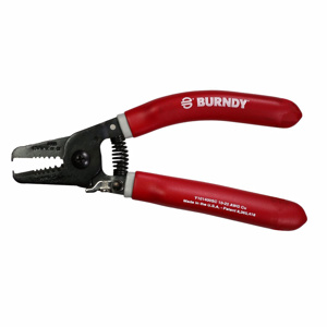 Burndy Cable Cutter & Strippers 22 - 10 AWG Red Ergonomic