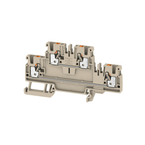 Weidmuller Klippon® A-Series Double Level Feed-through Terminal Blocks Push-in Connection 28 - 12 AWG