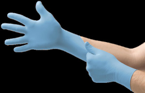 Ansell N20 Series Disposable Textured Gloves Medium Nitrile Blue