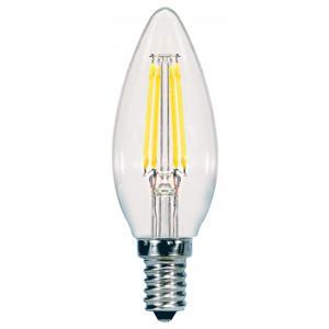 Satco Products C11 LED Lamps 5.5 W Candelabra (E12) 3000 K Dimmable 80 CRI 500 lm