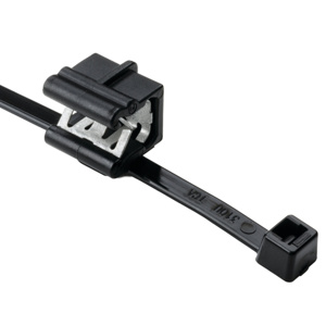 Hellermann-Tyton Cable Ties With Clip 6.5 in Black 100 per Pack