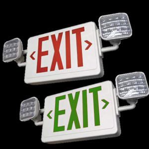 Elite Lighting Combination Emergency/Exit Lights Self-diagnostics LED Universal