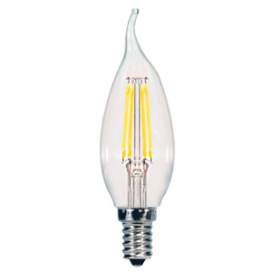 Satco Products CA11 LED Lamps 5.5 W Candelabra (E12) 2700 K Dimmable 80 CRI 500 lm