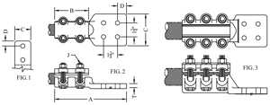 Sefcor AFNC Series Clamping Bolt Terminals 6.25 in Aluminum