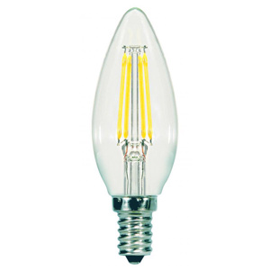 Satco Products C11 LED Lamps 5.5 W Candelabra (E12) 2700 K Dimmable 80 CRI 500 lm