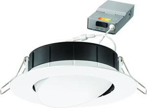 Lithonia WF4 Recessed LED Downlights 120 V 11 W 4 in 2700/3000/3500 K Matte White Dimmable 730/800/780 lm