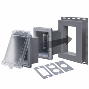 Hubbell Electrical Weatherproof Recessed While-in-Use Box Covers Universal 1 Gang Clear