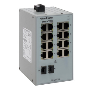 Rockwell Automation 1783 Stratix 2000 Unmanaged Ethernet Switches 16 copper 10/100 ports, 2 100 meg. fiber SFP slots 18