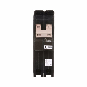 Eaton Cutler-Hammer CHN-GF Series Plug-in Ground Fault Circuit Breakers 50 A 120/240 VAC 10 kAIC 2 Pole 1 Phase