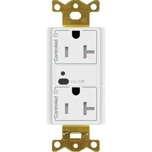 Lutron CAR2S-20 Series Duplex Receptacles 20 A 120 V 2P 5-20R Residential Tamper-resistant White