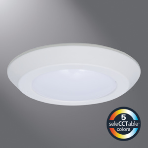 Cooper Lighting Solutions BLD Surface Mount LED Downlights 120 V 10 W 6 in 2700/3000/3500/4000/5000 K White Dimmable 800 lm
