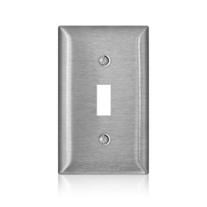 Leviton Standard Toggle Wallplates 1 Gang Stainless Steel 302 Stainless Steel Device