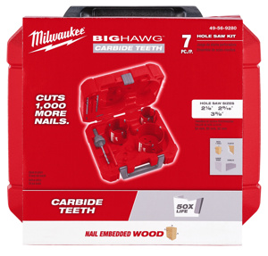 Milwaukee Hole Saw Sets 7 Piece 2-1/8 in - 3-5/8 in Carbide