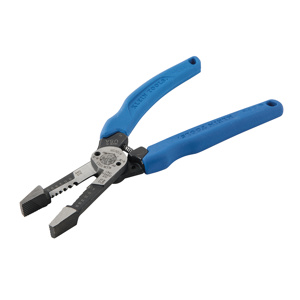 Klein Tools Klein-Kurve® Cable Cutter & Strippers 18 - 8 AWG Solid, 20 - 10 AWG Stranded Blue Curved