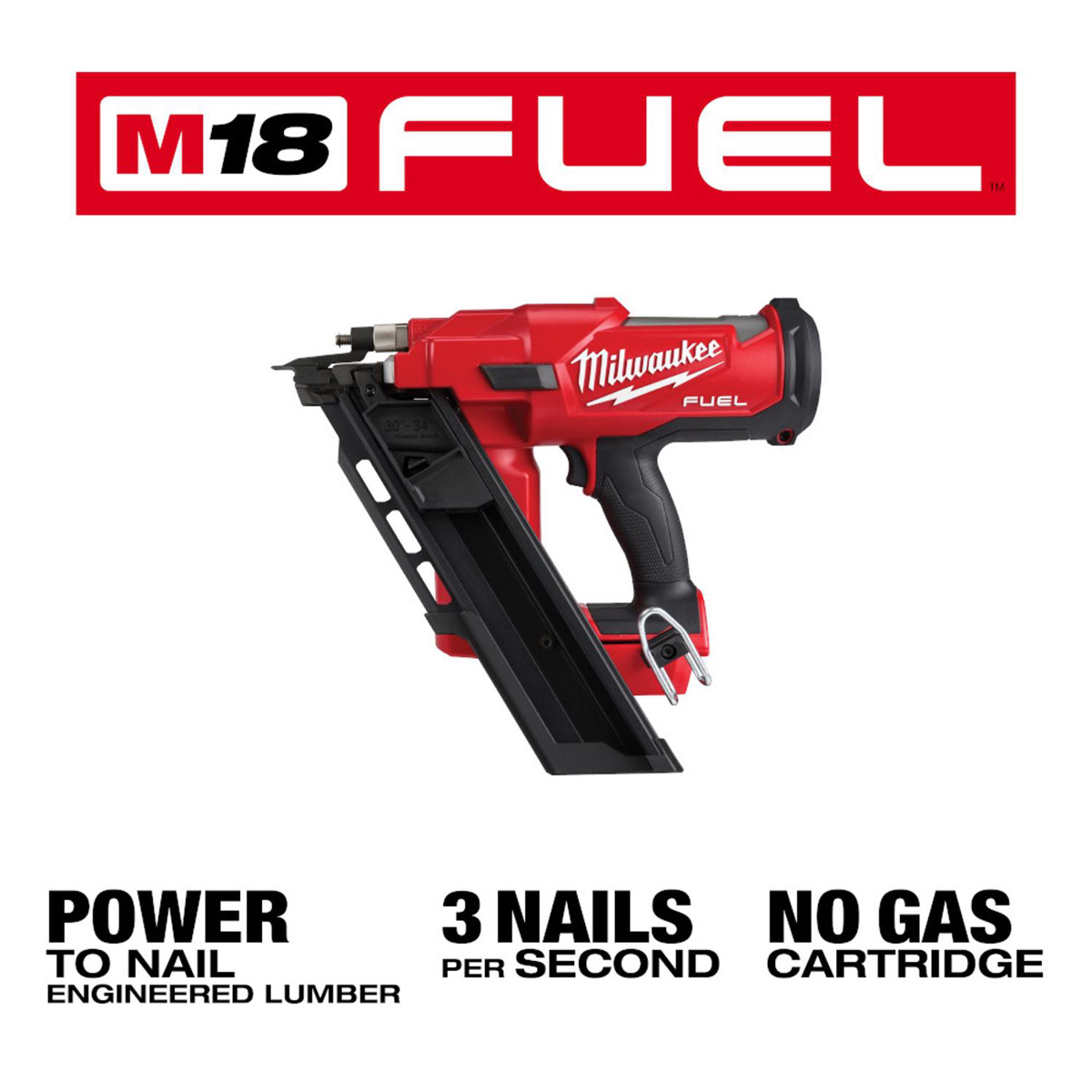 Milwaukee Milwaukee M18™ FUEL™ Framing Nailers Cordless 30 deg