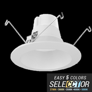 Elite Lighting REL637-CCT Series 5 and 6 in Economy Multi-CCT Retrofit Baffle Downlights LED 5 and 6 in Dimmable White