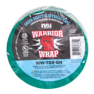 NSI Industries WW-722 Series Vinyl Electrical Tape 3/4 in x 60 ft 7 mil Green
