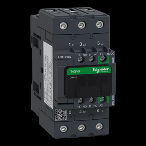 Square D LC1D TeSys Deca Series IEC Contactors 66 A 3 Pole 250 V