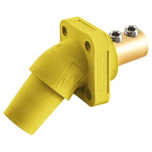 Hubbell Wiring HBLFR Series Single Pole Receptacles 400 A Female 600 V Yellow 4 - 4/0 AWG Double Set Screw