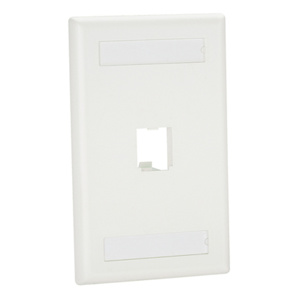 Panduit Standard Multimedia Faceplates 1 Gang 1 Port White ABS Plastic Box