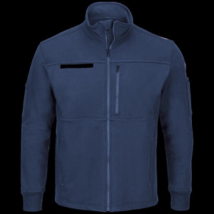 Workwear Outfitters Bulwark FR Full Zip Fleece Jackets Large Navy Mens