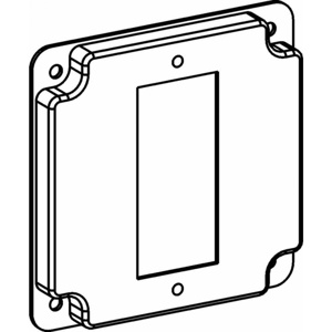 Orbit Industries 4 Square Box Industrial Covers Decorator/GFCI 1/2 in Raised