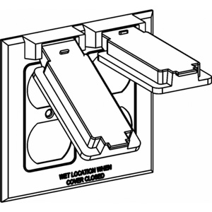 Orbit Industries Weatherproof Box Covers 2 Duplex Receptacle 2 Gang Gray