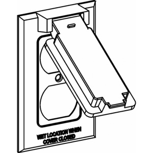 Orbit Industries Weatherproof Box Covers Duplex Receptacle 1 Gang Gray