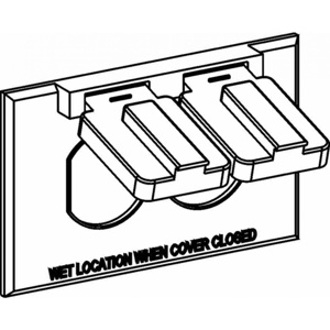 Orbit Industries Weatherproof Box Covers Duplex Receptacle 1 Gang Gray
