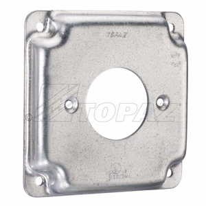 Topaz C2200/C3400 Series 4 Square Industrial Covers (1) 1.60 inch Diameter Hole Galvanized Steel