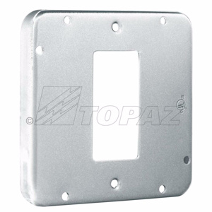 Topaz F2200 Series 4-11/16 Square Industrial Covers 1 GFCI Device Galvanized Steel