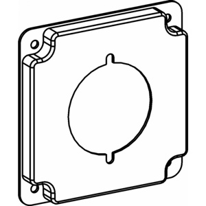 Orbit Industries 4 Square Box Industrial Covers Single Receptacle 2.155 in 1/2 in Raised