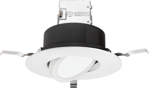 Lithonia 6JBK Recessed LED Downlights 120 V 11 W 6 in 3000 K Matte White Dimmable 830 lm