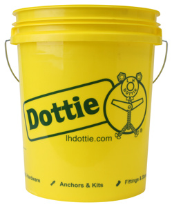 Dottie Multipurpose Pails 5 gal Polypropylene Yellow