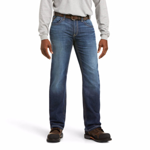Ariat FR M5 Truckee Stackable Straight Leg Stretch Jeans 40 x 30 Ryley Blue Denim Mens