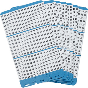 Brady Porta-Pack® PWM Series B-500 Repositionable Individual Number Wire Marker Book Refill Pages 19 Vinyl 1.56 in