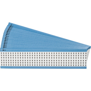 Brady WM Series B-500 Repositionable Alphabetical Upper Case Wire Marking Cards <em class="search-results-highlight">U</em> Vinyl Black on White