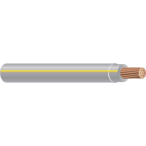 Generic Brand Stranded Copper <em class="search-results-highlight">THHN</em> Jacketed Wire 12 AWG 5000 ft Reel Gray with Yellow Stripe