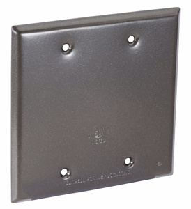 Topaz WC2 Series Two Gang Device Box Covers Steel Bronze