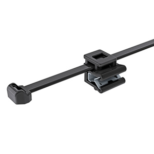 Hellermann-Tyton Cable Ties With Clip 8 in Black 500 per Pack