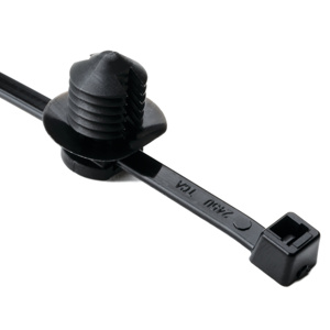 Hellermann-Tyton Cable Ties With Clip Black 500 per Pack