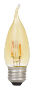 Sylvania B10 LED Lamps 4 W Medium (E26) 2175 K Dimmable 80 CRI 360 lm Amber