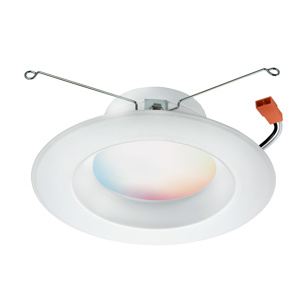 Satco Products Recessed LED Downlights 120 V 10 W 5 in<multisep/> 6 in 2700/3000/3500/4000/5000 K White Dimmable 800 lm